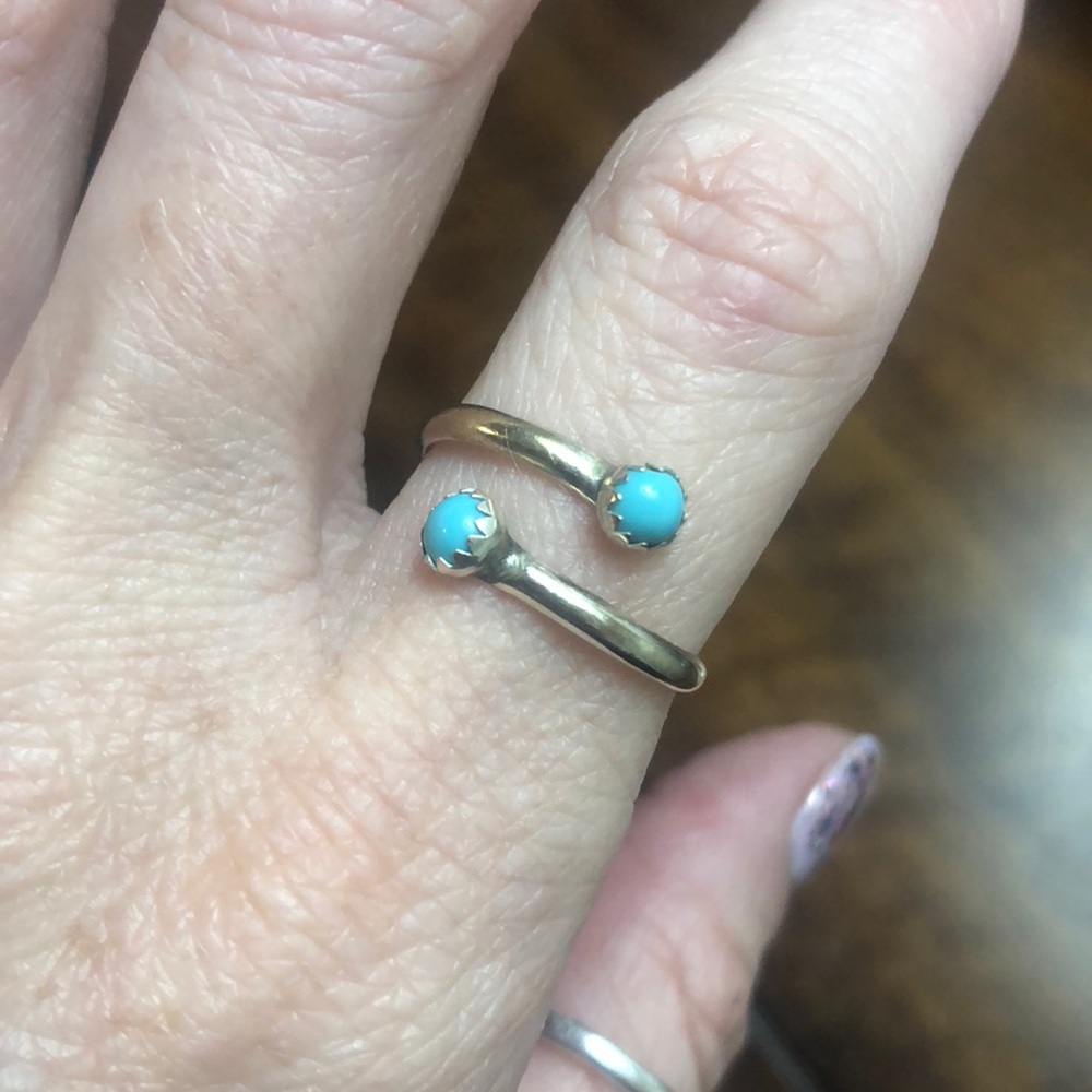 Turquoise sterling silver adjustable ring